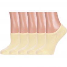 Комплект из 5 пар женских ультракоротких носков Hobby Line ЖЕЛТЫЕ