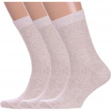 Комплект из 3 пар мужских носков GRAND LINE из хлопка и льна ЛЕН