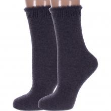 Комплект из 2 пар женских теплых носков  Пуховые  Hobby Line СЕРЫЕ