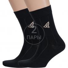 Комплект из 2 пар мужских носков Борисоглебский трикотаж ЧЕРНЫЕ