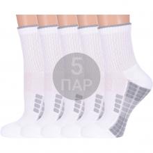 Комплект из 5 пар спортивных носков с махровым следом PARA socks БЕЛЫЕ