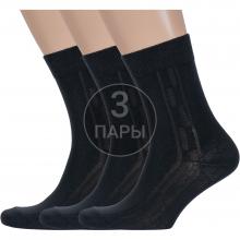 Комплект из 3 пар мужских носков  Борисоглебский трикотаж  ЧЕРНЫЕ