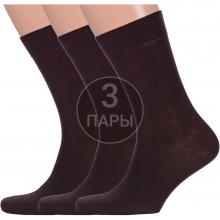 Комплект из 3 пар мужских носков PARA socks КОРИЧНЕВЫЕ