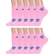 Комплект из 10 пар женских носков Hobby Line РОЗОВЫЕ