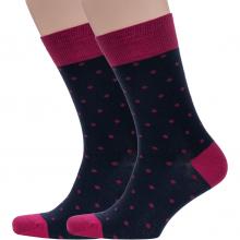 Комплект из 2 пар мужских носков Grinston socks (PINGONS) БОРДОВЫЕ