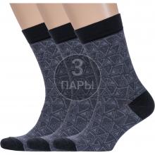 Комплект из 3 пар мужских носков  Борисоглебский трикотаж  ТЕМНО-СЕРЫЕ