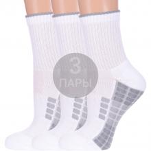 Комплект из 3 пар спортивных носков с махровым следом PARA socks БЕЛЫЕ