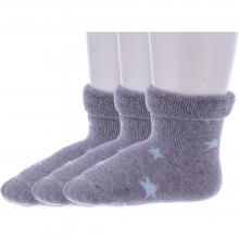 Комплект из 3 пар детских махровых носков RuSocks (Орудьевский трикотаж) СЕРЫЕ