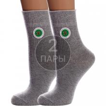 Комплект из 2 пар женских носков с ослабленной резинкой PARA socks СЕРЫЕ МЕЛАНЖ