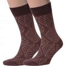 Комплект из 2 пар мужских носков фабрики VIRTUOSO КОРИЧНЕВЫЕ