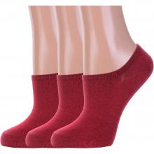 Комплект из 3 пар женских ультракоротких носков Hobby Line БОРДОВЫЕ