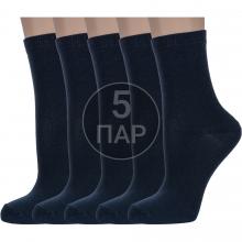 Комплект из 5 пар женских носков  Борисоглебский трикотаж  ТЕМНО-СИНИЕ