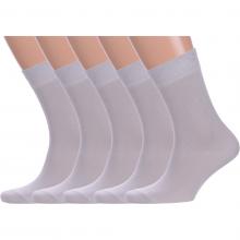 Комплект из 5 пар мужских носков GRAND LINE СЕРЫЕ
