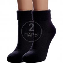 Комплект из 2 пар женских махровых носков PARA socks ЧЕРНЫЕ