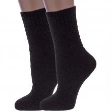 Комплект из 2 пар женских полушерстяных носков RuSocks (Орудьевский трикотаж) ЧЕРНЫЕ