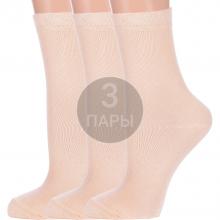 Комплект из 3 пар женских носков PARA socks БЕЖЕВЫЕ