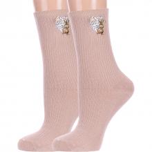 Комплект из 2 пар женских носков Hobby Line БЕЖЕВЫЕ