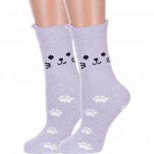 Комплект из 2 пар женских махровых носков Hobby Line СВЕТЛО-СЕРЫЕ
