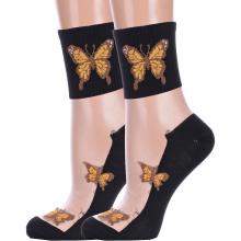 Комплект из 2 пар женских спортивных носков Hobby Line ЧЕРНЫЕ